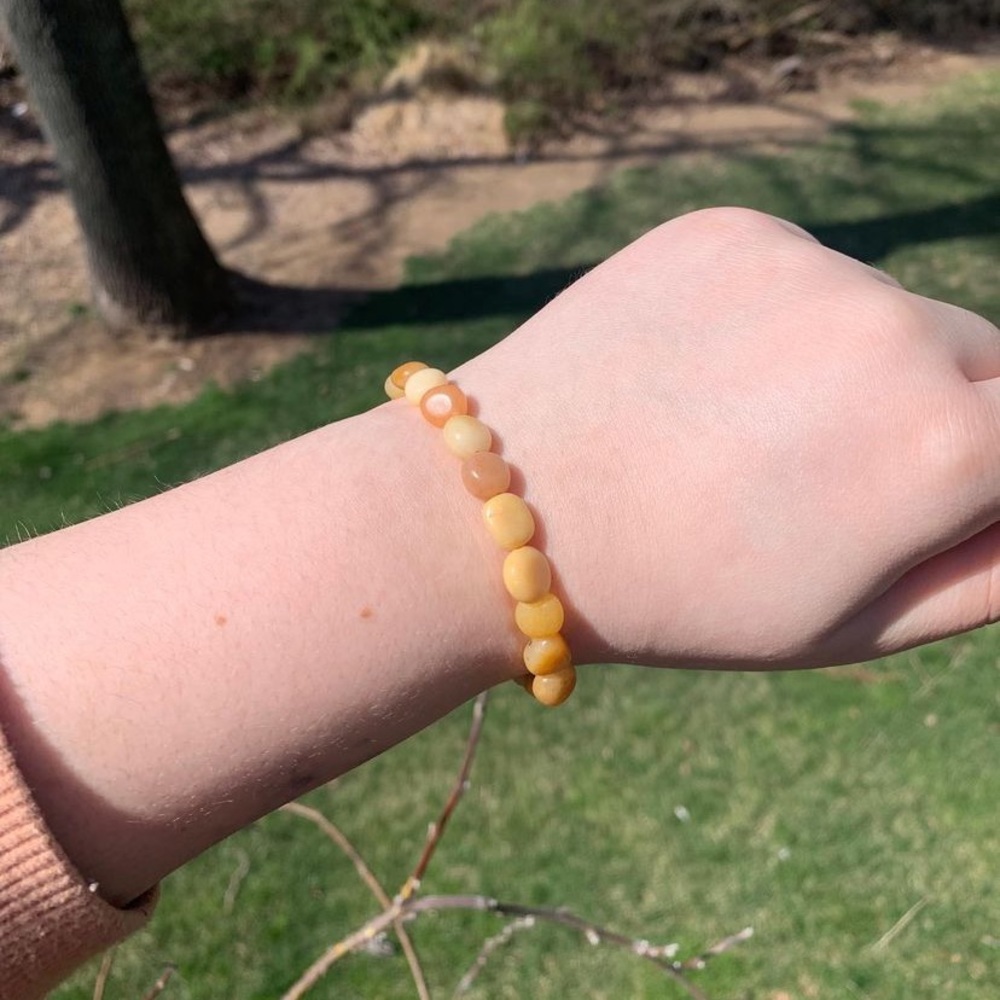 Honey Jade gemstone crystal bracelet